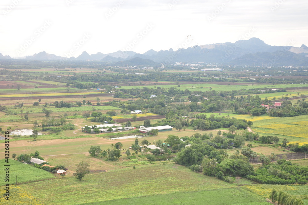 Helicopter ride Nature view in thailand