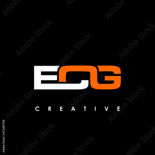 ECG Letter Initial Logo Design Template Vector Illustration