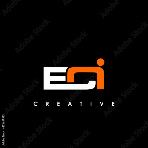 ECI Letter Initial Logo Design Template Vector Illustration photo