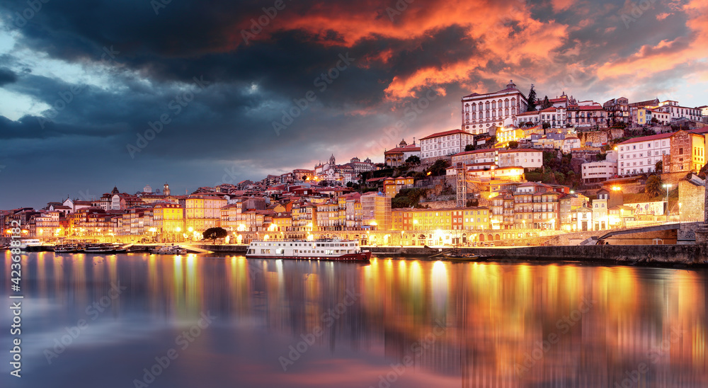 Porto city at sunset, Portugal
