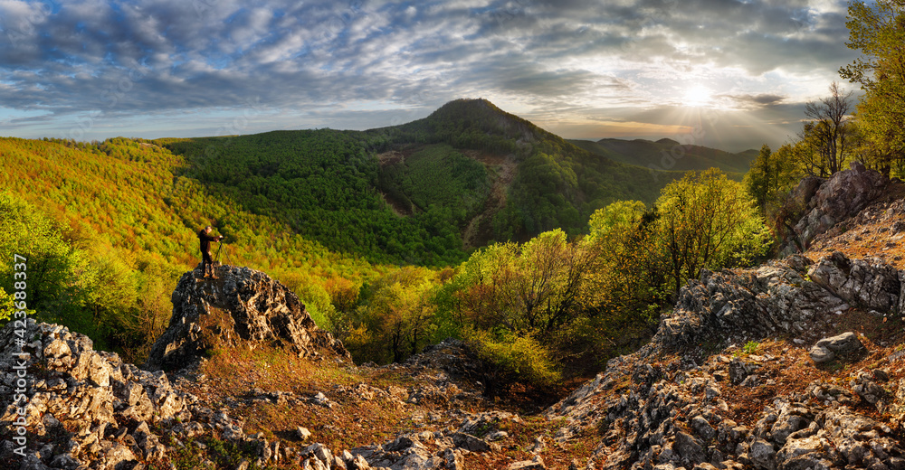 Nature landcape with forest and rocks, Slovakia - Vysoka peak