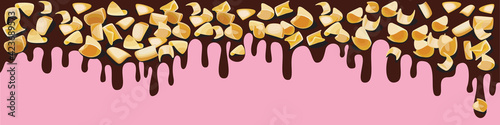 Colorful glaze for baked products. Glaze topping for donuts, cupcakes and Easter cakes. Vector Illustration
