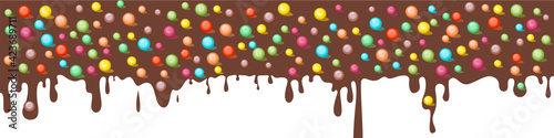 Colorful glaze for baked products. Glaze topping for donuts, cupcakes and Easter cakes. Vector Illustration