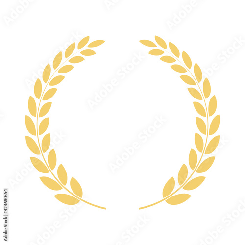 Gold laurel award icon. Applicable for awards photo