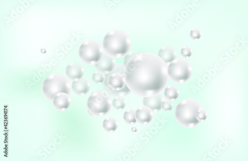 light background with white balls. vector