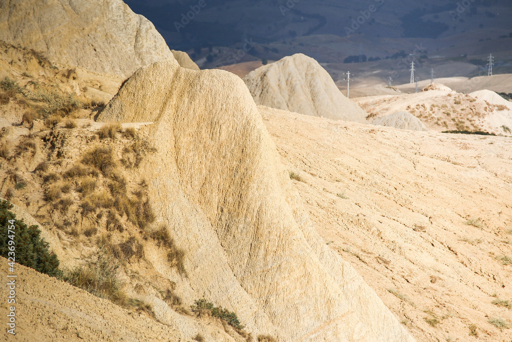 Desert landscape of Aliano badlands in Basilicata, southern Italy