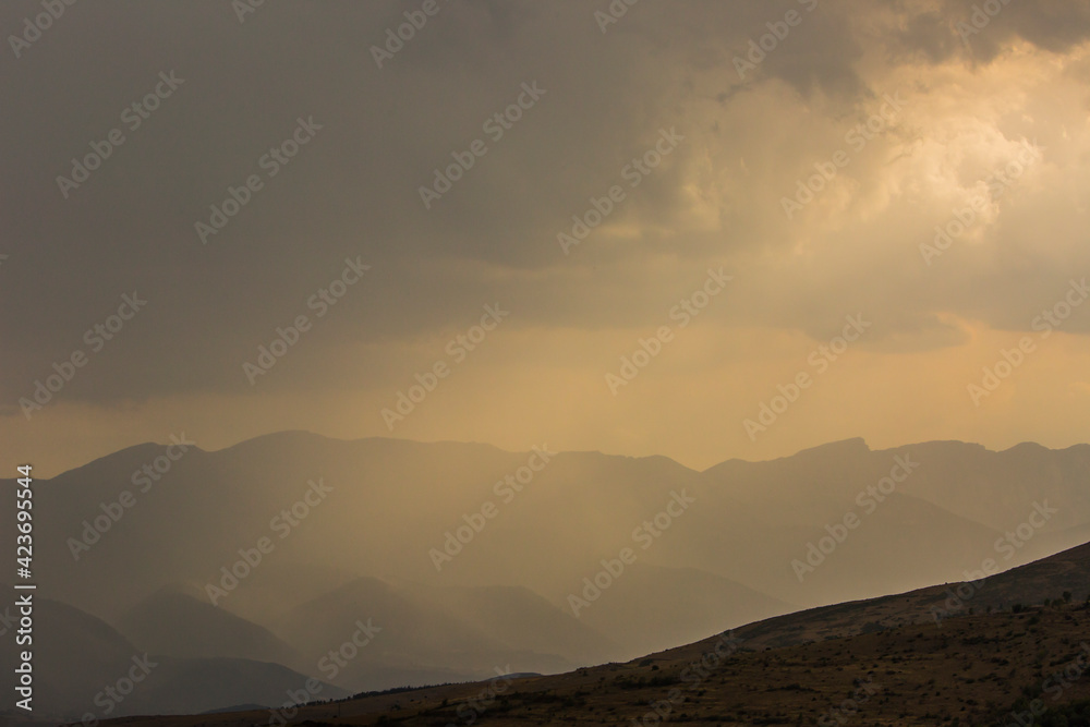 Sunset in Serra del Cadi, Cerdanya, Pyrenees, Spain Sunset in Serra del Cadi, Cerdanya, Pyrenees, Spain