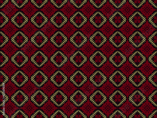 Batik is a pictorial design that is made specifically by writing on cloth, which has a distinctiveness. art motif design. Pattern batik motifs of modern colors. Vector art