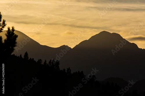 Summer sunset in Font Romeu, Cerdagne, Pyrenees, France