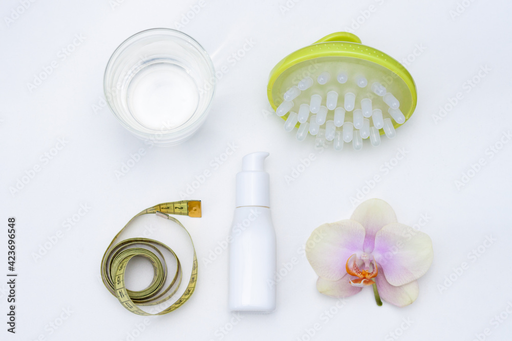 Composition of anti-cellulite body care therapy. Composition of anti-cellulite body care therapy.