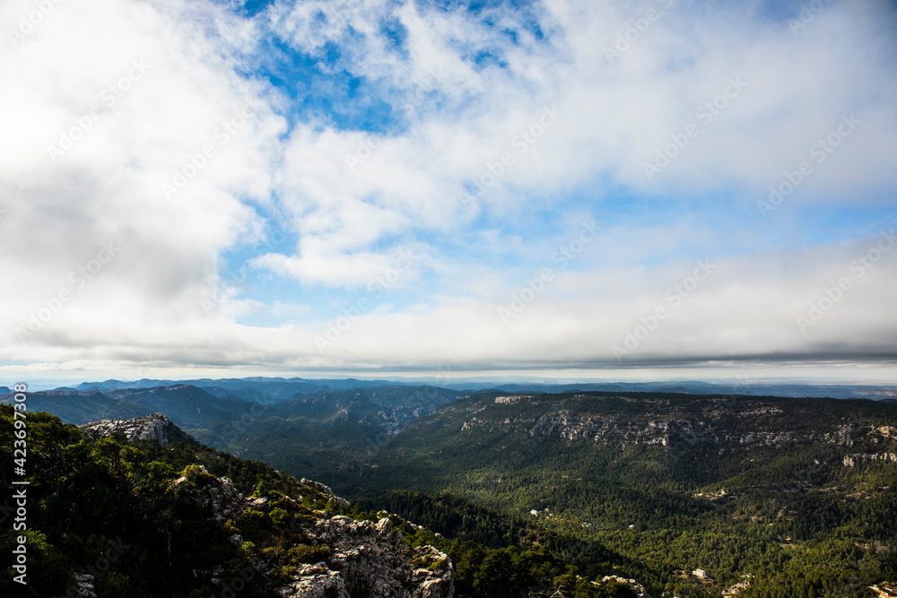 Winter landscape in Ports de Beseit, Tarragona, Spain