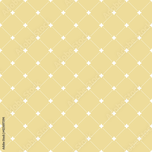 Seamless Geometric Vector Pattern With Dotted Rhombuses