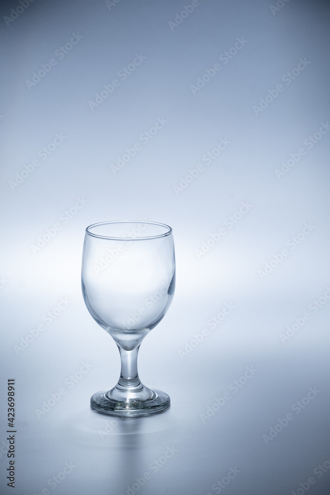 empty glass on a white empty glass on a white