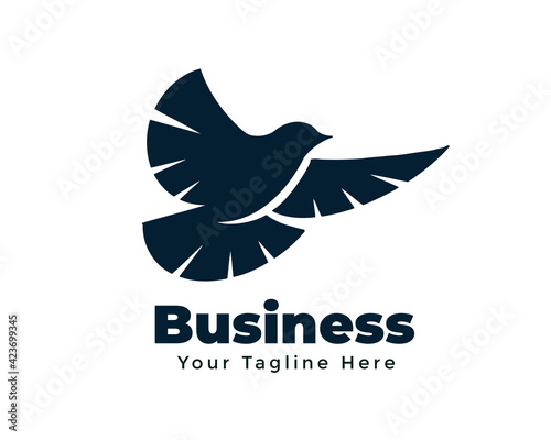dove bird fly illustration logo icon symbol inspiration