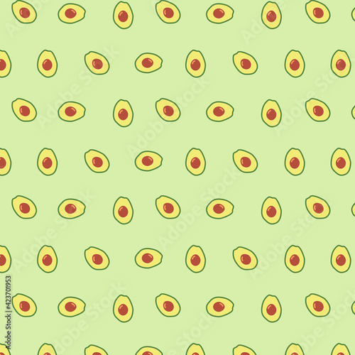 Avocado pattern vector illustration
