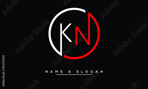 KN, NK, K, N  Abstract Letters Logo Monogram