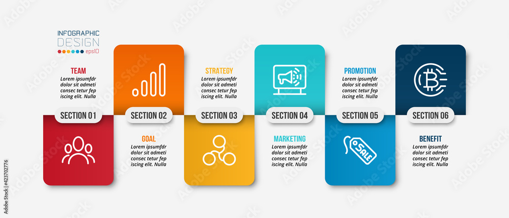 Business concept infographic template with option.