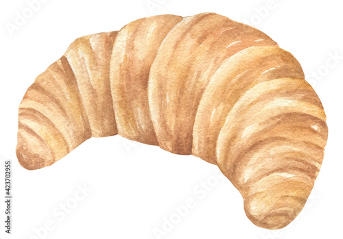 Watercolor Croissant Illustration