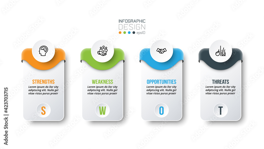 swot analysis business or marketing infographic template. swot analysis business or marketing infographic template.