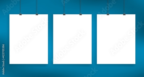 Three poster mockup