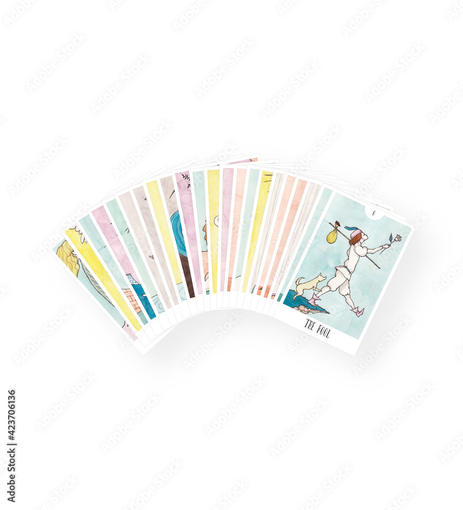 タロット タロットカード 大アルカナ セット 水彩 イラスト Stock Illustration Adobe Stock