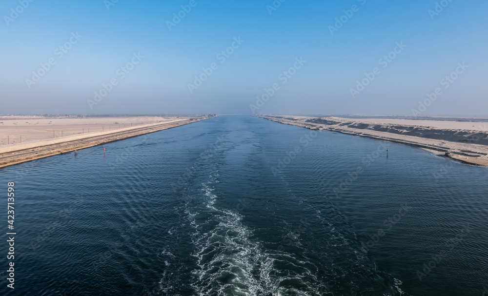 Suez Canal, waterway for shipping traffic.