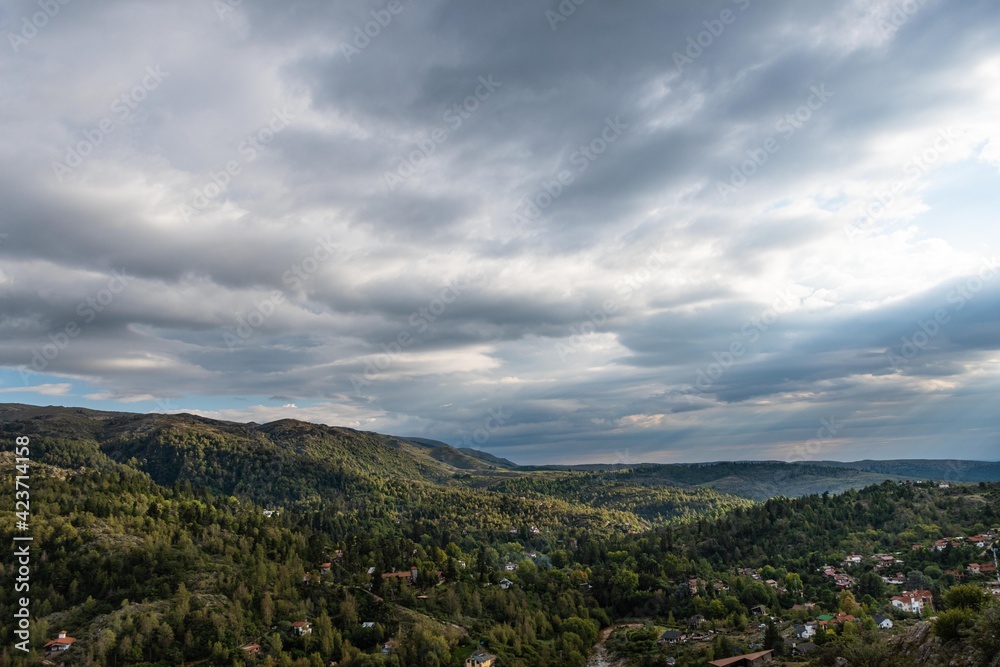 clouds over the mountains