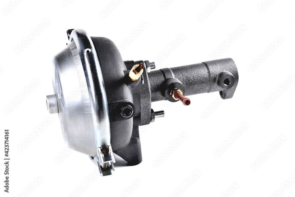vacuum brake booster of car pneumatic system. auto brake system detail vacuum brake booster of car pneumatic system. auto brake system detail