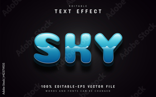 Sky text effect editable