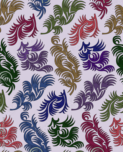 Seamless Abstract Allover for Printing Dress Material and Furnishing