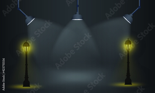 Light Equipment Set With Spotlights and Street Light