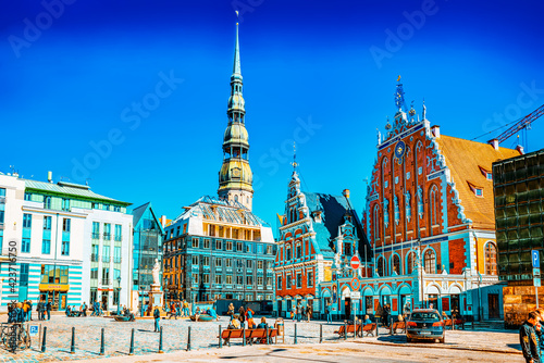 Town Hall Square (Latvian Ratslaukums) is one of the central squares of Riga, located in the Old Town.