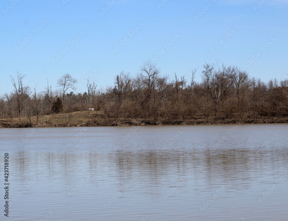 A beautiful of the lake in the countryside on a sunny day. A beautiful of the lake in the countryside on a sunny day.
