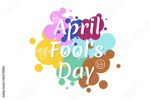 April fool's day vector illustration. Suitable for greeting card, poster and banner.