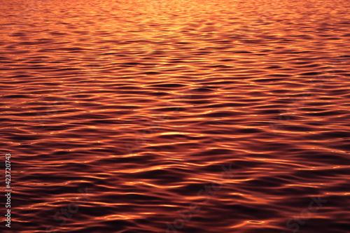 Sunrise Golden Waves at the Lake