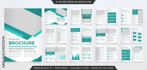 multipurpose brochure template design with modern and minimalist concept use for business annual report and proposal