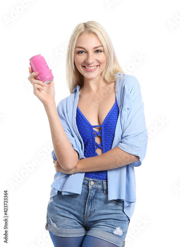 Beautiful young woman with ...