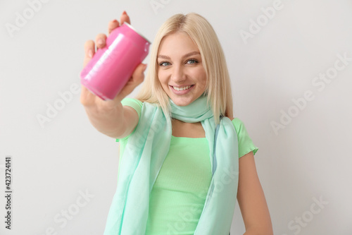 Beautiful young woman with ...