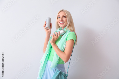Beautiful young woman with ...