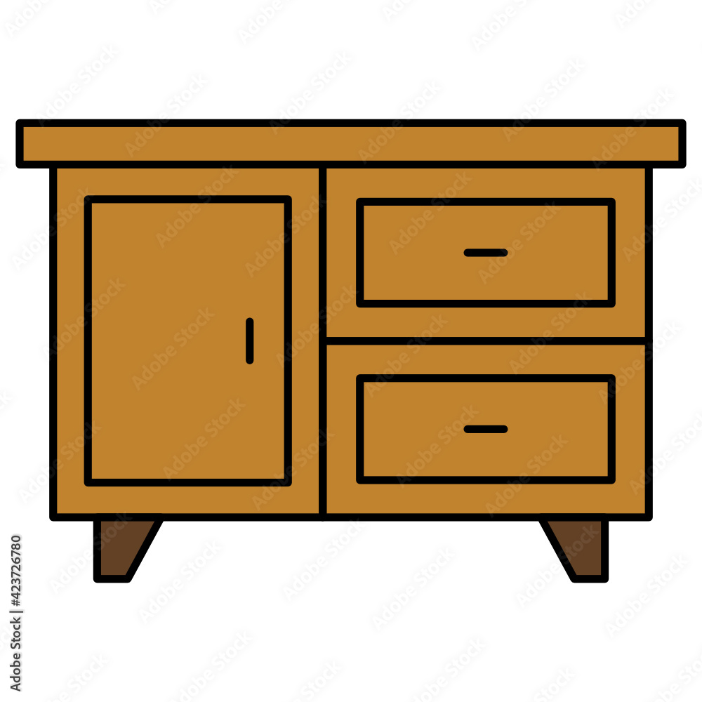 Living Room Console with Drawer Concept, Wooden Cabinet Vector Icon Design, Interior design Symbol, Home Office decoration Sign, Residential and Commercial Decor Elements stock illustration Living Room Console with Drawer Concept, Wooden Cabinet Vector Icon Design, Interior design Symbol, Home Office decoration Sign, Residential and Commercial Decor Elements stock illustration