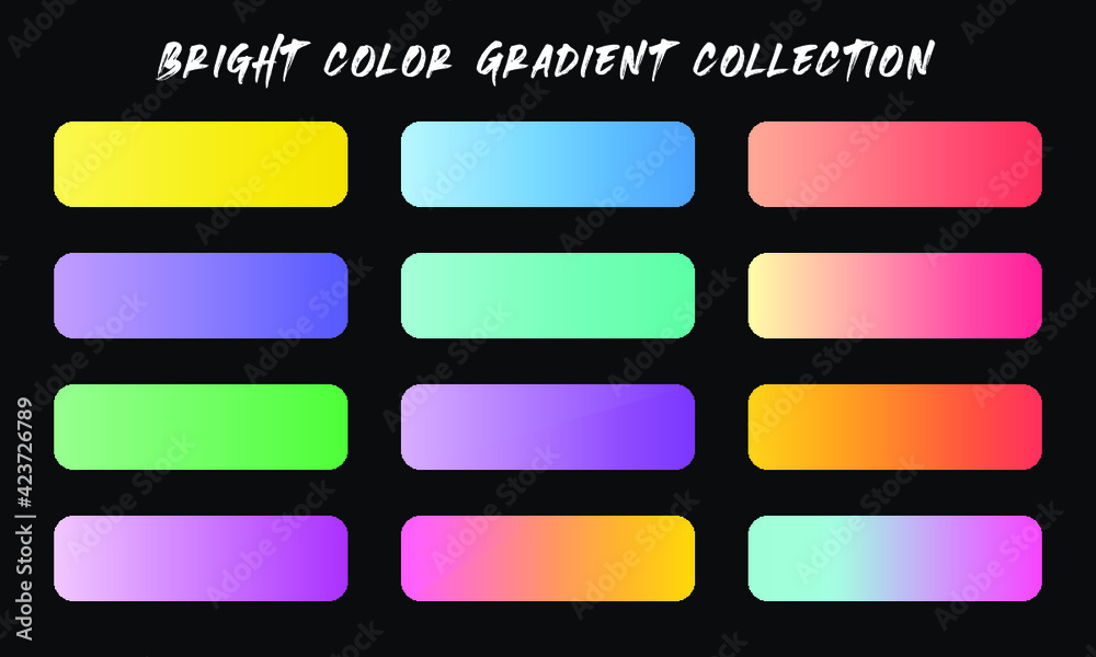 Bright Color Gradients Swatches Set Bright Color Gradients Swatches Set
