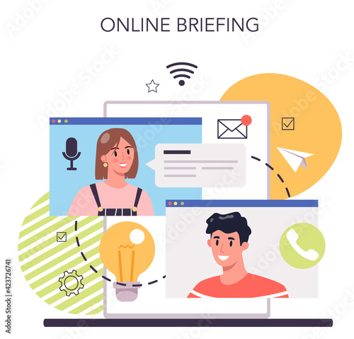 Idea online service or platform. Creative innovation and brainstorm.