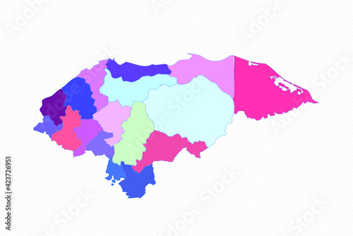Honduras Detailed Map With States