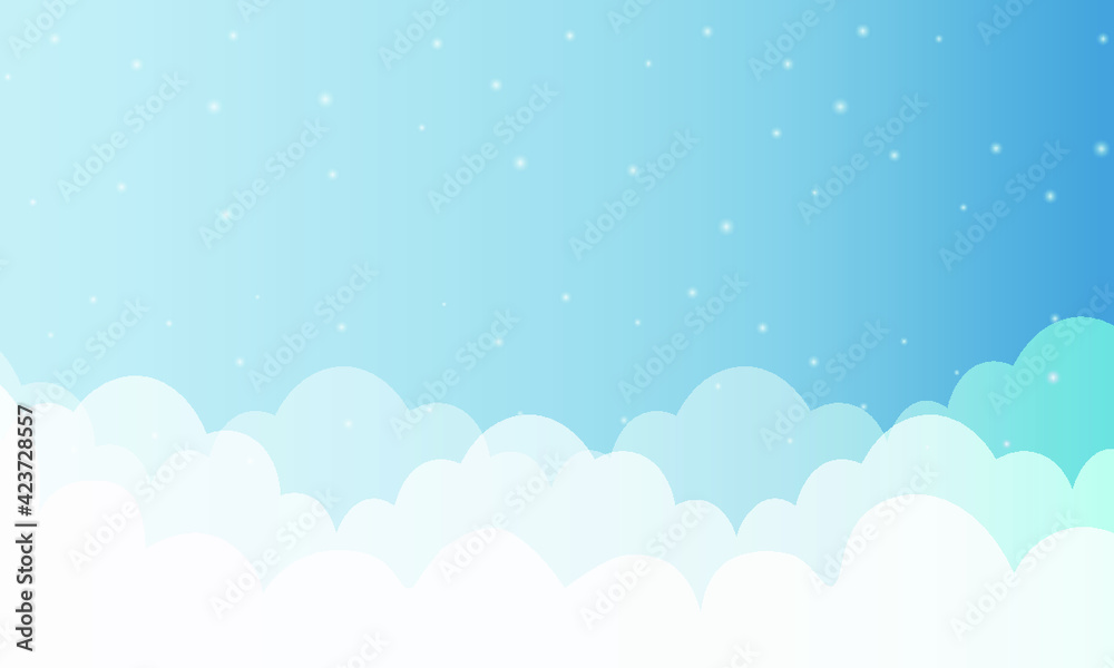 Clouds Background With Blue Sky