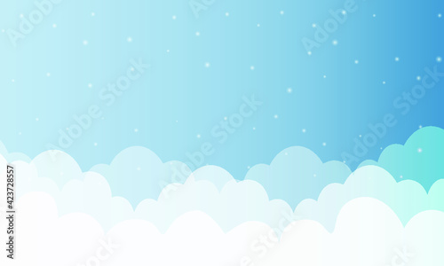 Clouds Background With Blue Sky