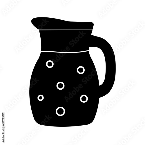 Jug of juice flat vector icon