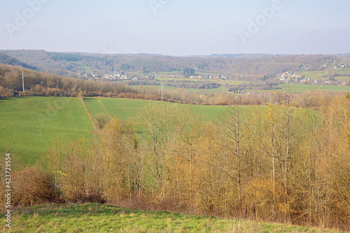 Valley landscape in the Condroz at Warnant, near Namur