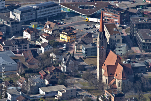 Church in Schaan in Liechtenstein 19.2.2021 photo