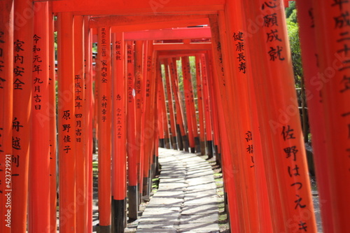 Japanese shrine gate door