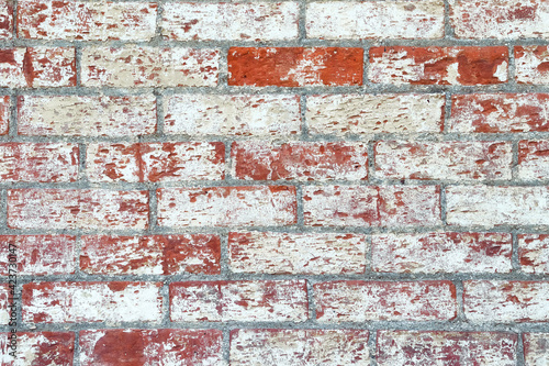 Old brick wall grunge textured background or wallpaper.